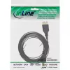 InLine Επίπεδο καλώδιο USB 2.0 USB Type-A αρσενικό / Mini-B αρσενικό 5-πολικό μαύρο/χρυσό 5m