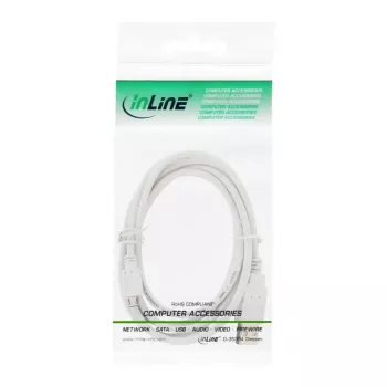 Καλώδιο InLine Micro-USB 2.0 USB Type-A αρσενικό / Micro-B αρσενικό, λευκό, 2 m