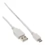 Καλώδιο InLine Micro-USB 2.0 USB Type-A αρσενικό / Micro-B αρσενικό, λευκό, 1,5 m