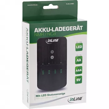 InLine φορτιστής NiMH/NiCd, AA AAA και 9V