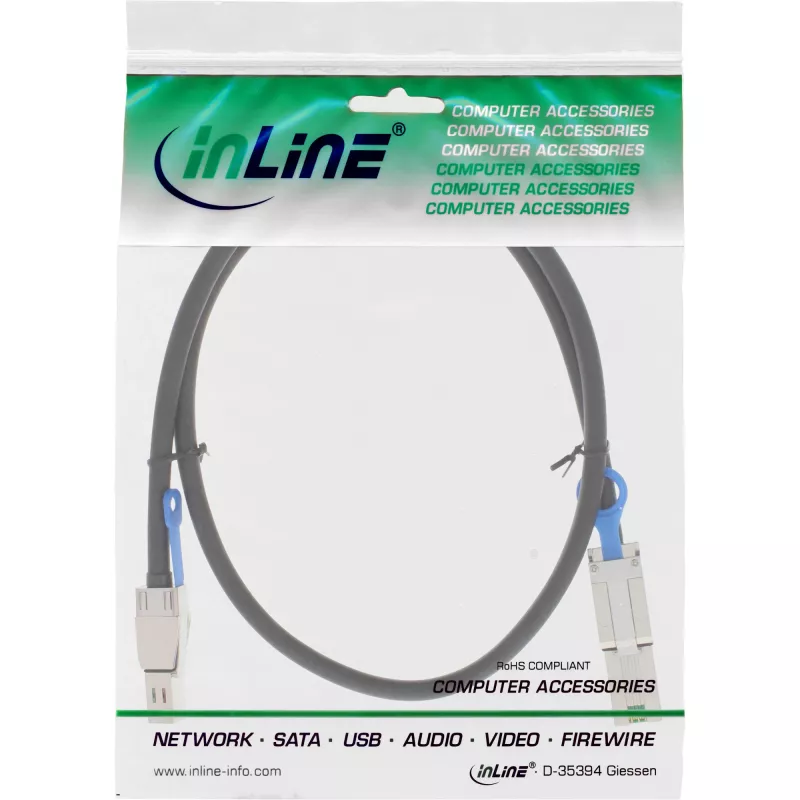 Εξωτερικό καλώδιο InLine Mini SAS HD SFF-8644 σε SFF-8088 6 Gb/s 1 m