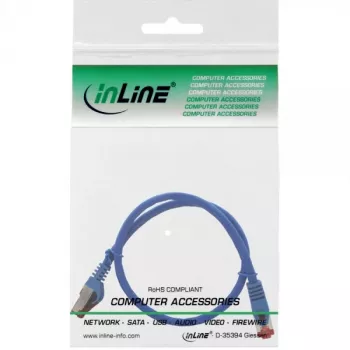 Καλώδιο δικτύου InLine S/FTP PiMF Cat.6 250MHz χαλκός χωρίς αλογόνα μπλε 0,5m
