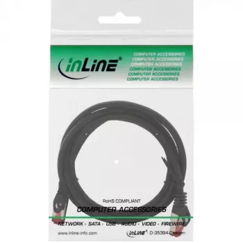 InLine Καλώδιο Patch S/FTP PiMF Cat.6 250MHz χαλκός χωρίς αλογόνα μαύρο 2m