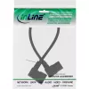 InLine καλώδιο τροφοδοσίας C13 / C14, μαύρο, γωνιακό, 0,4 m