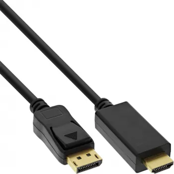 Καλώδιο μετατροπέα DisplayPort σε HDMI InLine 17186I 0,5 m 4K/60Hz μαύρο