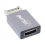 Προσαρμογέας InLine USB 3.2, εσωτερικό βύσμα μπροστινού πάνελ USB-E αρσενικό σε υποδοχή USB-C θηλυκή