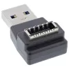 Προσαρμογέας InLine USB 3.2, βύσμα USB-A αρσενικό σε εσωτερική υποδοχή μπροστινού πάνελ USB-E θηλυκή