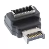 Προσαρμογέας InLine USB 3.2 εσωτερικός, βύσμα μπροστινού πάνελ USB-E αρσενικό σε υποδοχή USB-E θηλυκή 90°