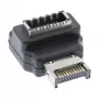 Προσαρμογέας InLine USB 3.2 εσωτερικός, βύσμα μπροστινού πάνελ USB-E αρσενικό σε υποδοχή USB-E θηλυκή 90°