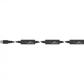 Ενεργή προέκταση InLine USB 3.2 Gen.1, βύσμα USB-A αρσενικό σε υποδοχή USB-C θηλυκή, 10 m