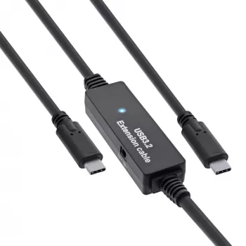 Ενεργό καλώδιο InLine USB 3.2 Gen.1, βύσμα USB-C αρσενικό σε βύσμα USB-C αρσενικό, 5m