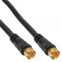 Καλώδιο SAT Premium InLine 69315P 15m διπλά θωρακισμένο 2x βύσμα F αρσενικό μαύρο