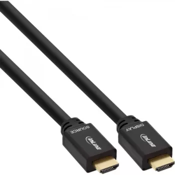 InLine, ενεργό καλώδιο High Speed HDMI με Ethernet, M/M, μαύρο, επιχρυσωμένες επαφές, 30 m