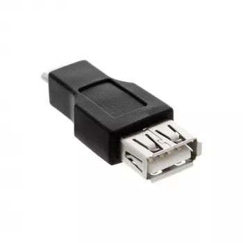 Προσαρμογέας InLine Micro USB OTG βύσμα Micro-B αρσενικό σε υποδοχή USB A θηλυκή