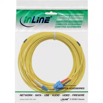 InLine Καλώδιο οπτικών ινών duplex, LC/SC, 9/125µm, OS2, 10m