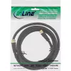InLine Καλώδιο SAT Premium 2πλά θωρακισμένο 2x F αρσενικό >85 dB μαύρο 1 m