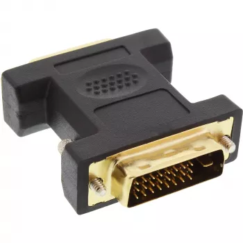 InLine Προσαρμογέας DVI-D DVI-I 24+5 υποδοχή θηλυκή / DVI-D 24+1 βύσμα αρσενικό, επιχρυσωμένος