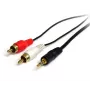 StarTech.com 0,92 m Καλώδιο στερεοφωνικού ήχου – βύσμα jack 3,5 mm σε 2x βύσμα RCA αρσενικό