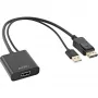 InLine Καλώδιο μετατροπέα HDMI θηλυκό σε DisplayPort αρσενικό, 4K, μαύρο/χρυσό, 0,3m