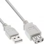 Καλώδιο επέκτασης USB 2.0 Type-A αρσενικό/θηλυκό InLine 34605X μπεζ 5m