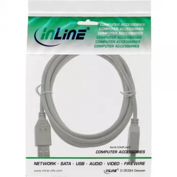 Καλώδιο επέκτασης USB 2.0 Type-A αρσενικό/θηλυκό InLine 34633 μπεζ 0,3m