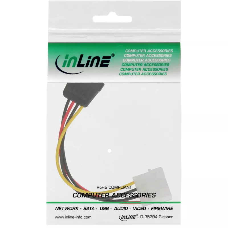 InLine Καλώδιο τροφοδοσίας SATA 1x 5,25 ίντσες / SATA 0,15m