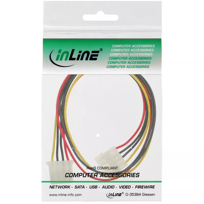 InLine καλώδιο επέκτασης τροφοδοσίας 4-pin αρσενικό/θηλυκό 29650B