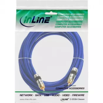 InLine Premium καλώδιο ήχου RCA 1x αρσενικό RCA / αρσενικό επιχρυσωμένο 1m