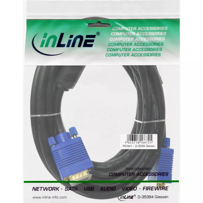 InLine καλώδιο S-VGA Premium 15HD αρσενικό/αρσενικό μαύρο 10 m