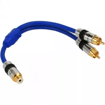 InLine καλώδιο RCA Y Premium 1x θηλυκό RCA / 2x αρσενικό RCA επιχρυσωμένο 0,25m