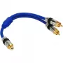 InLine καλώδιο RCA Y Premium 1x θηλυκό RCA / 2x αρσενικό RCA επιχρυσωμένο 0,25m
