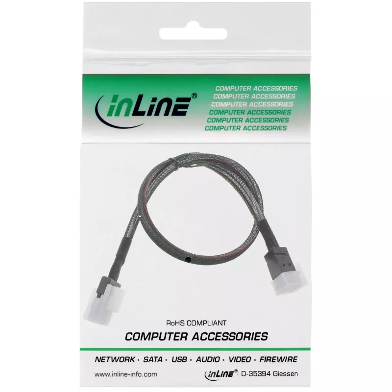 InLine καλώδιο Mini SAS HD SFF-8643 σε SFF-8087 με Sideband 0,5m