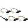 InLine καλώδιο Mini SAS HD, SFF-8643 γωνιακό σε 4x SFF-8482 + τροφοδοσία, 1m