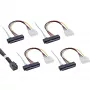 InLine καλώδιο Mini SAS HD SFF-8643 σε 4x SFF-8482 + τροφοδοσία 1m