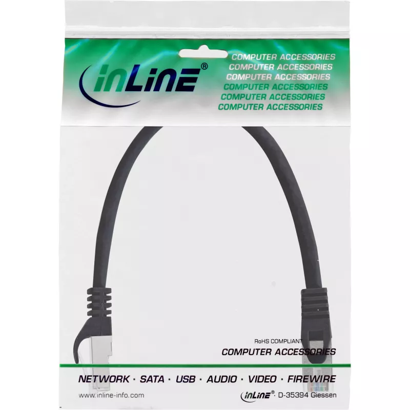InLine καλώδιο δικτύου SF/UTP Cat.5e μαύρο 0,5 m