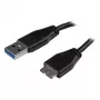 Λεπτό καλώδιο USB 3.0 StarTech.com USB3AUB15CMS, USB-A σε Micro-USB B, αρσ./αρσ., 15 cm (6 ίντσες), μαύρο