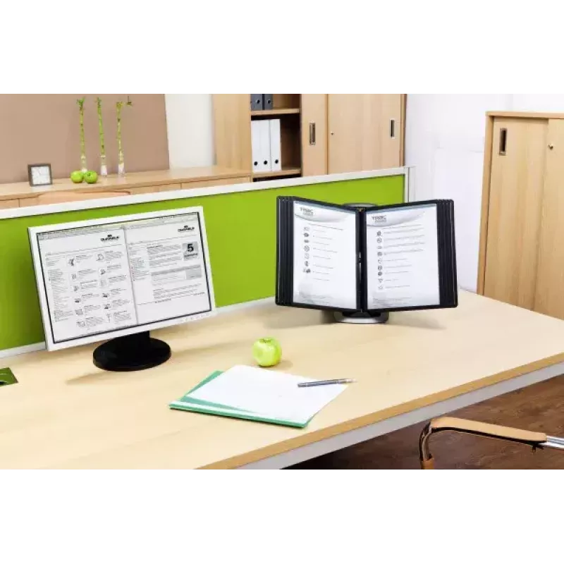 Durable Sherpa Style Table 10 περιστρεφόμενη βάση εγγράφων γραφείου για 10 πάνελ A4