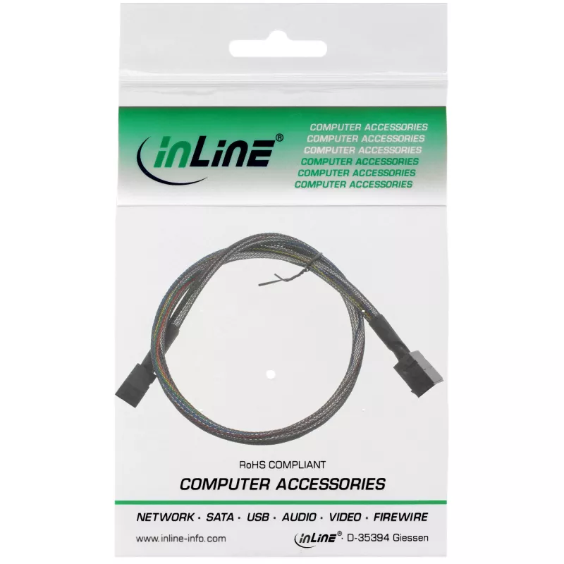InLine καλώδιο Mini SAS HD SFF-8643 σε SFF-8643 με Sideband 0,5 m