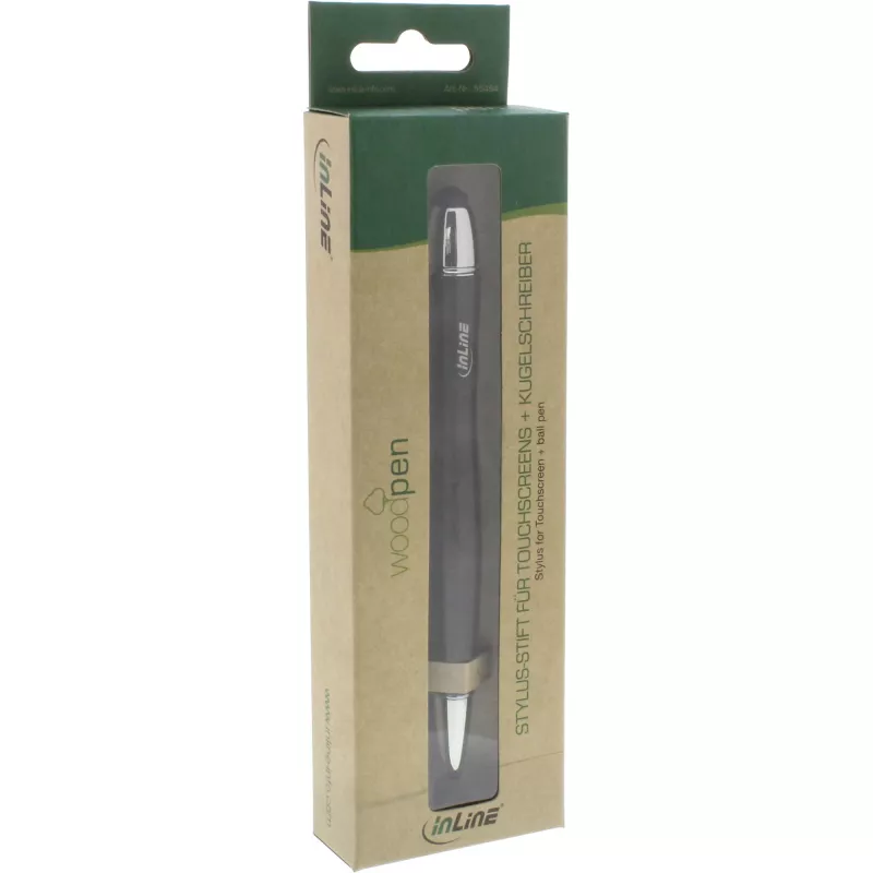 InLine woodpen, stylus touchpad + στυλό, καρύδι/μέταλλο
