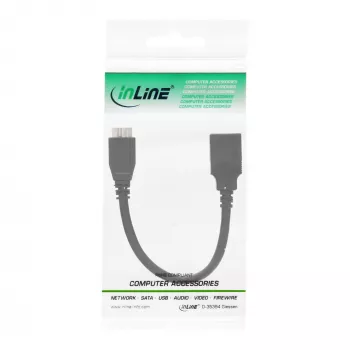 InLine καλώδιο adapter Micro USB 3.0 OTG αρσενικό Micro-B σε θηλυκό USB Type-A 0,15 m