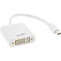 InLine Mini DisplayPort Βύσμα αρσενικό / DVI-D 24+1 Adapter Υποδοχή θηλυκή λευκό, 0,15m