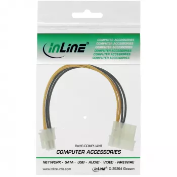 InLine Καλώδιο-Adapter Τροφοδοτικού Motherboard 5,25 ίντσες / 4-Pin 12V 0,20 m
