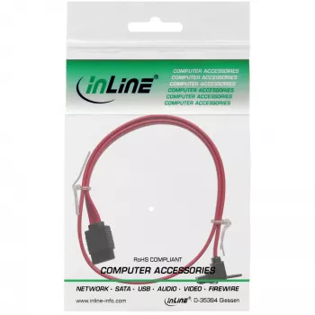 InLine Καλώδιο SATA 6Gb/s με Ασφάλειες γωνιακό 0,75 m