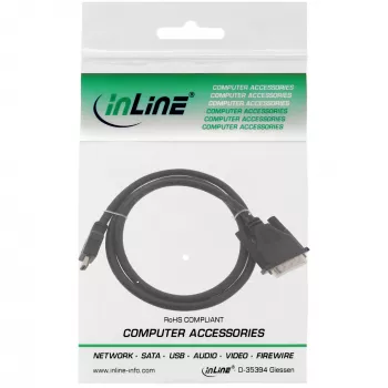 InLine καλώδιο HDMI-DVI αρσενικό HDMI / αρσενικό DVI 18+1 μαύρο 1,5m