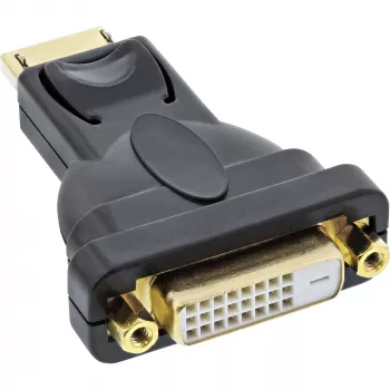 InLine προσαρμογέας DisplayPort αρσενικό DisplayPort σε υποδοχή DVI-D 24+1 θηλυκή μαύρο