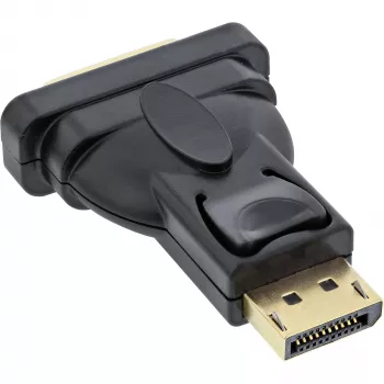 InLine προσαρμογέας DisplayPort αρσενικό DisplayPort σε υποδοχή DVI-D 24+1 θηλυκή μαύρο