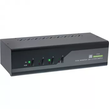 Επιτραπέζιος διακόπτης KVM InLine 63654I 4 θυρών Dual-Monitor DP 1.2 4K USB 3.0 ήχος