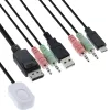 InLine διακόπτης KVM, 2 θυρών, USB-C+DP σε DisplayPort, 4K, ήχος, ενσωμ. καλώδιο