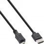 InLine καλώδιο High Speed HDMI με Ethernet, AM/DM, εξαιρετικά επίπεδο μαύρο/χρυσό, 0,3 m