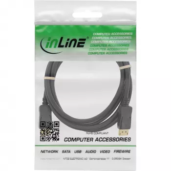 InLine καλώδιο DisplayPort μαύρο επιχρυσωμένο 0,3 m